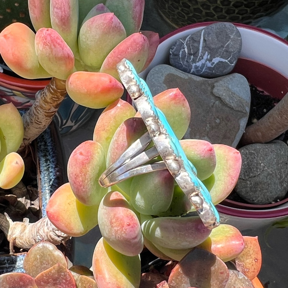 Turquoise Cluster Statement Ring - image 2